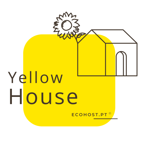 Yellow House EcoHost property in Perafita, Portugal with sunflower and sustainable architecture design