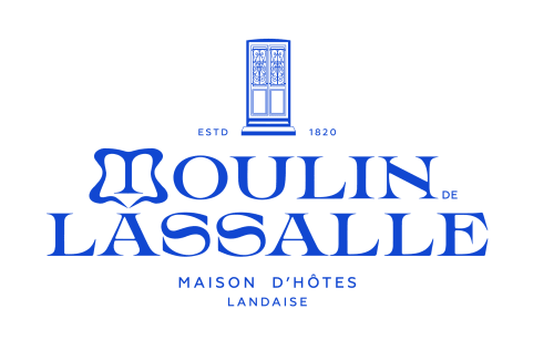 Logo du Moulin de Lassalle, établissement hôtelier historique fondé en 1820 à Linxe, France