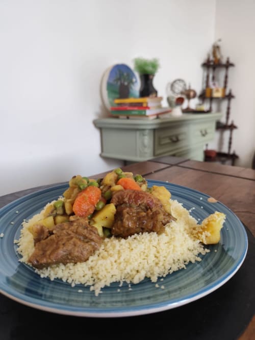 Couscous con manzo e verdure servito presso il Mappamondi B&B di Venezia