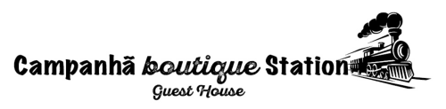 Campanhã Boutique Station Guest House logo with vintage train, Porto Portugal