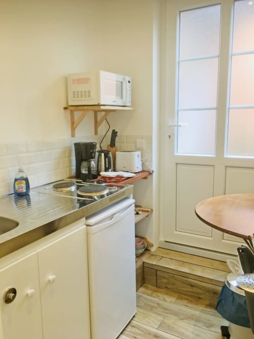 Kitchenette du studio en baie de Somme à la Maison Nolette, gîte B&B en Baie de Somme, France