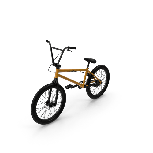 Bicicletta BMX nera e dorata con ruote nere esposta al Condhotel Vienna, Pesaro