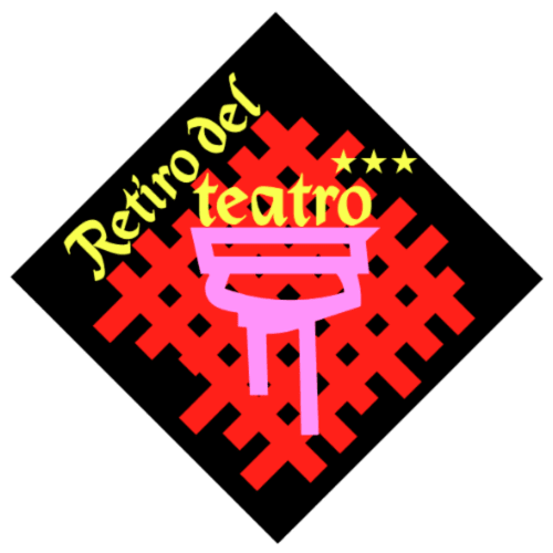 Logo de arte pixelado retro para Retiro del Teatro, posada de 3 estrellas en Almagro, Ciudad Real
