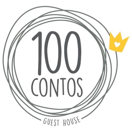 Logo de la maison d'hôtes 100 Contos avec icône de couronne - Gîte et chambre d'hôtes à Porto, Portugal