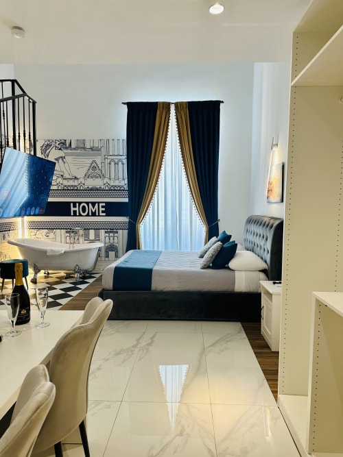 Lussuosa Suite Famiglia Superior al St Mary Major Loft Roma con vista città, arredi eleganti e comfort moderni