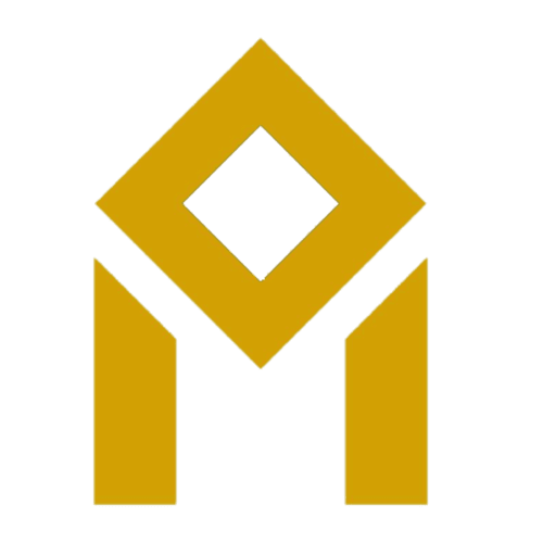 Logo HomyMarbella w złocie dla tego zarządcy nieruchomości w Elvirii