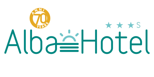 Logo anniversario 70 anni Alba Hotel Marina di Ravenna - Classificazione 3 stelle con icona sole