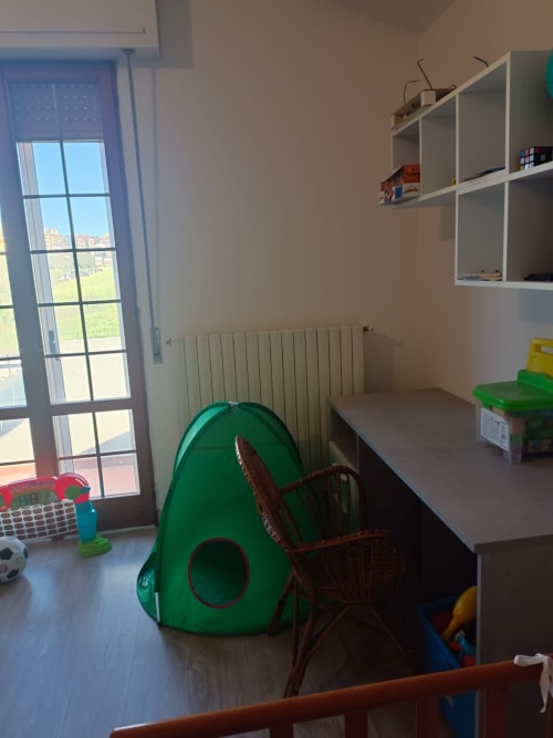 Children's play tent and desk in bright apartment at Tales of Abruzzo, Atessa with city view