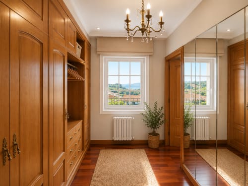Vestidor de la habitacion principal de alojamiento extraordinario para vacaciones