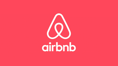 Logo Airbnb sur fond corail - Gestionnaire de propriétés Exotic Villas Martinique au Diamant