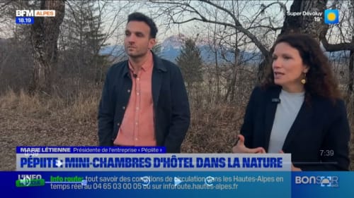 Marie Létienne parle du mini-hôtel Pépite à Villeneuve, Hautes-Alpes, sur BFM Alpes