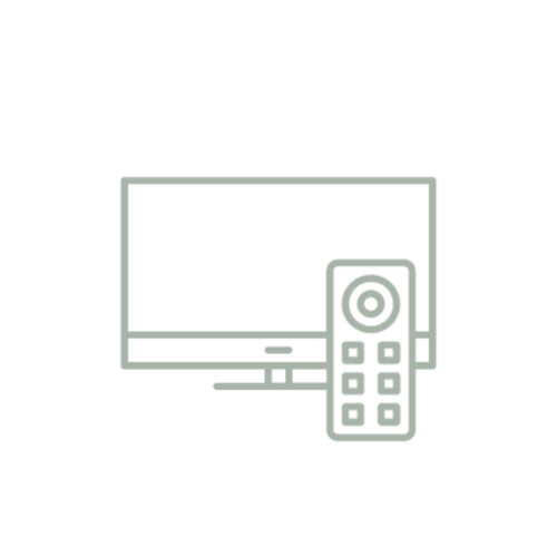 Icona TV e telecomando per i servizi di intrattenimento di Camere d'Aria a Locana