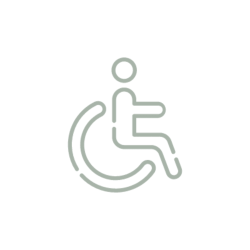 Icona di accessibilità per sedie a rotelle della struttura ricettiva Camere d'Aria a Locana, Italia