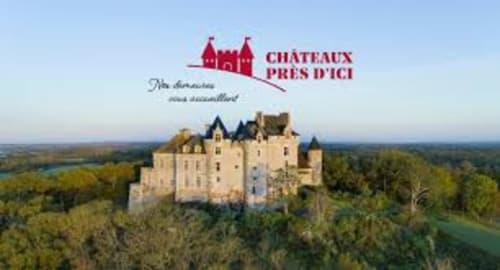 Château Pres d'Ici medieval castle nestled in forested landscape near St Menoux, France - charming countryside bed and