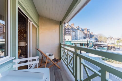 Balcony at Les Maisons de Pierre et Valérie with harbor views in Honfleur, France
