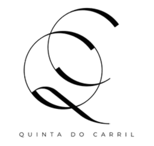 Logo da Quinta Do Carril, design minimalista com linhas curvas formando formas abstratas