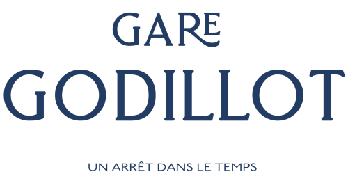 Logo de Gare Godillot BnB avec devise française, hospitalité à Saint-Ouen-sur-Seine
