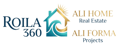 Logo de ROILA360 para gestión de propiedades con marca Ali Home Real Estate y Ali Forma Projects para hoteles en Alicante