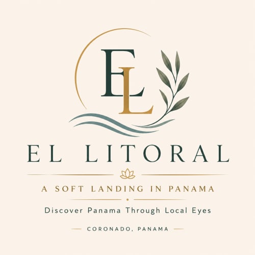 El Litoral Wellness Retreat logo featuring elegant EL monogram with botanical elements in Coronado, Panama