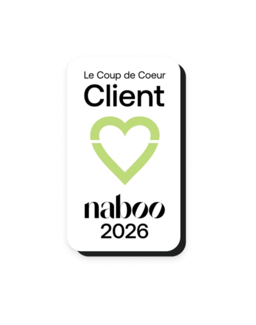 Naboo 2026 Le Coup de Coeur Client award badge for Mas des Ecoliers Provence