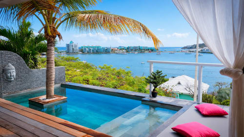 Villa de luxe avec piscine privée et vue sur la mer des Caraïbes aux Balcons d'Oyster Pond, Saint-Martin