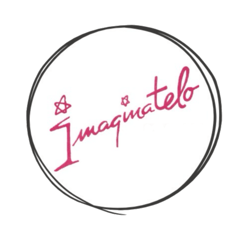 Logo del Hostal Imaginatelo con texto en rosa cursivo y estrella, Carrascosa del Campo