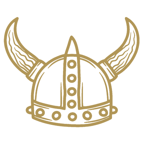 Icône casque viking pour l'hôtel Skol In Normandy, représentant l'héritage nordique et l'hospitalité scandinave