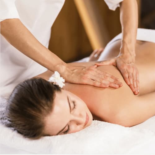 Professional spa massage therapy session at Clos Céleste boutique hotel in Étretat, Normandy