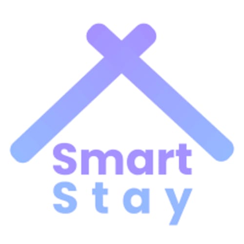 Smart Stay logo with house roof icon for CefalHome property management in Rome, Italy