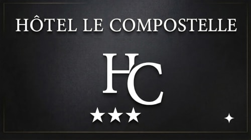 Logo de l'hôtel Le Compostelle trois étoiles, établissement trois étoiles à Sarlat-la-Canéda, France