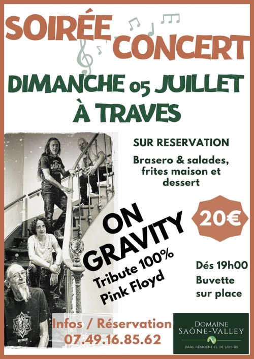 Concert hommage Pink Floyd « On Gravity » au Domaine Saône-Valley à Traves, 5 juillet
