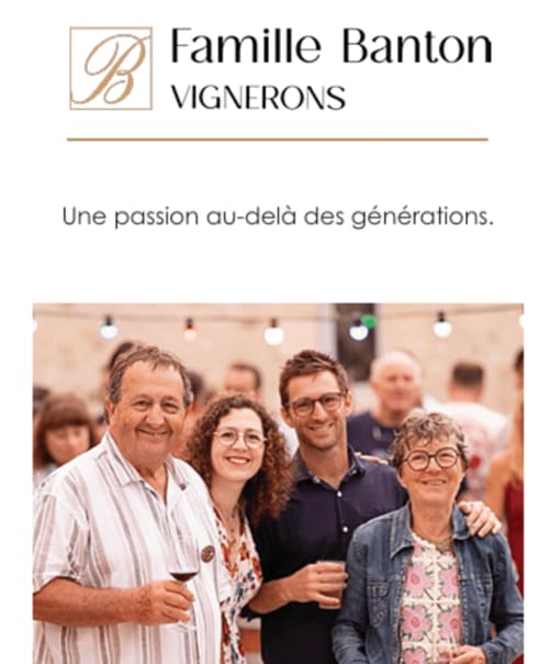 Famille Banton, vignerons - plusieurs générations réunies lors d'un événement au domaine Vignonet