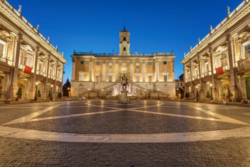 Piazza del Campidoglio di notte, Roma - Aniene Home Roma nelle vicinanze