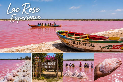 Lac Rose à Dakar : eaux roses, bateaux colorés et cristaux de sel dans cette destination emblématique