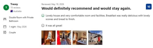 Knockaderry House review: Double room, breakfast with scones, hallway and exterior. Ennis, Ireland B&B