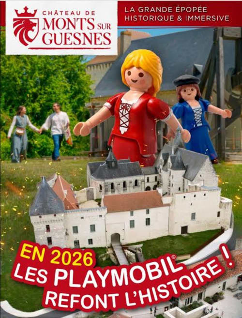 Exposition Playmobil du Château de Monts sur Guesnes, ouverture 2026 à Loudun, France
