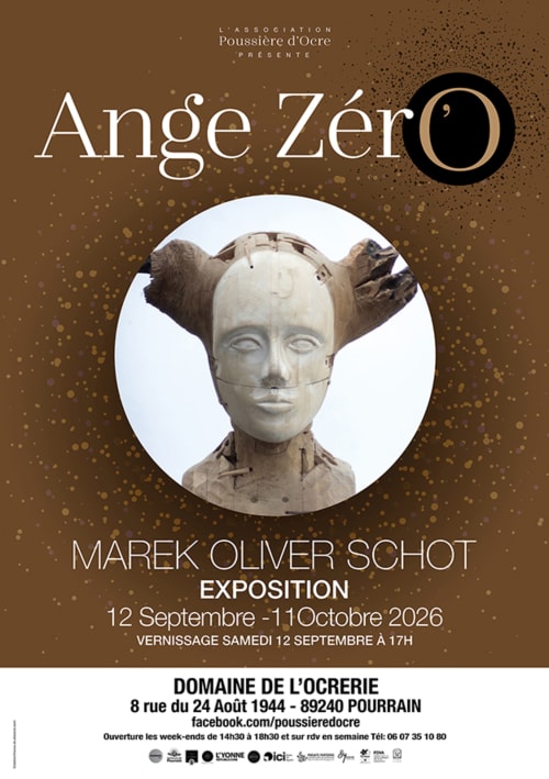 Ange Zéro exhibition poster by Marek Oliver Schot at Domaine de l'Ocrerie, Pourrain