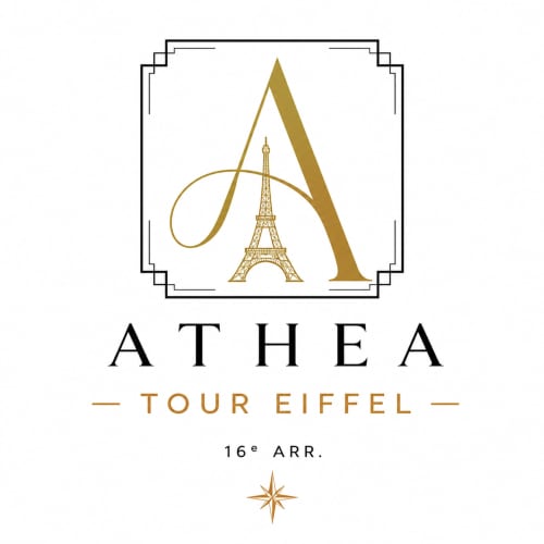 Logo ATHEA Appartements de luxe avec design de la Tour Eiffel, 16e arrondissement de Paris
