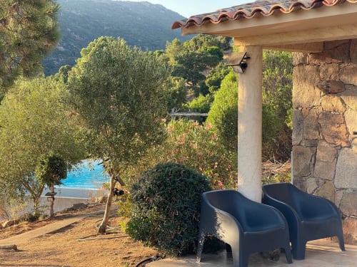 Terrasse Vista D'oro avec vue sur la Méditerranée et les montagnes, Monacia d'Aullène