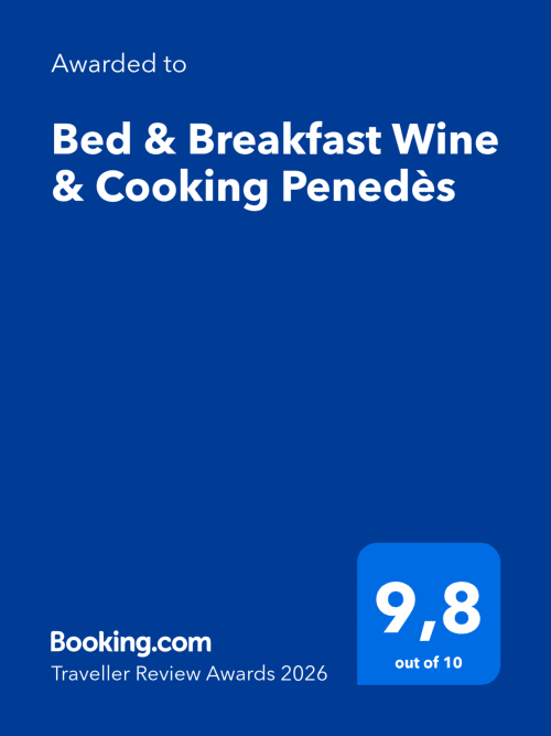 Bed & Breakfast Wine & Cooking Penedès awarded 9.8/10 on Booking.com Traveller Review Awards 2026