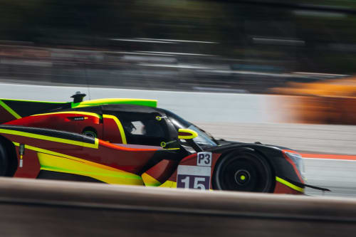 Race car at Le Mans circuit near L'escapade hotel, high-speed racing action