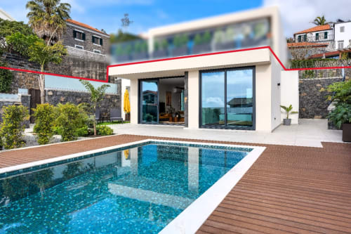 Piscina privada da BHF Residences Luxe Family na Calheta, Madeira