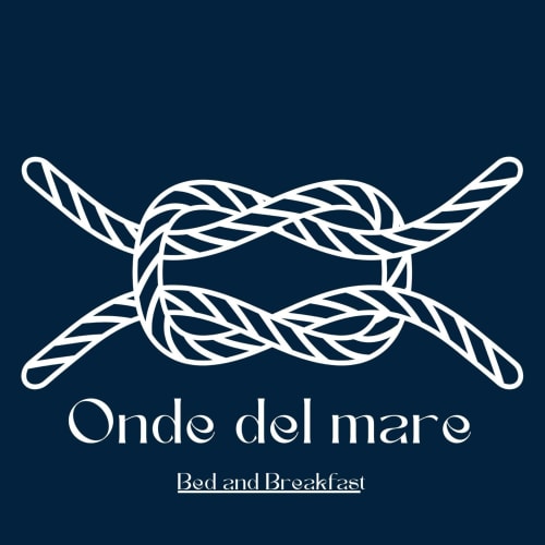 Logo del bed and breakfast Onde del Mare con nodo di corda nautica, Napoli Italia