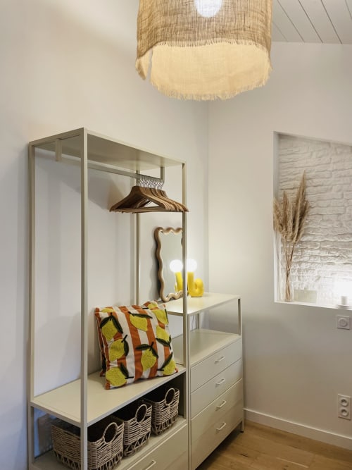 Modern bedroom wardrobe and dresser in Chambre Nuage at Maison Monsieur Léger, Montaut
