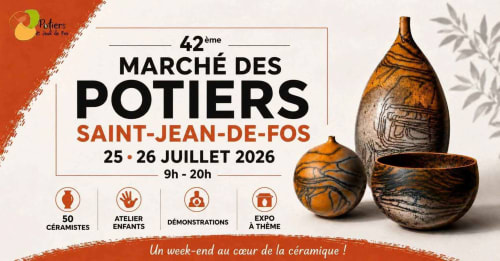 42.º Mercado de Cerámica en Saint-Jean-de-Fos, 25-26 de julio de 2026 cerca de Montpeyroux, Francia