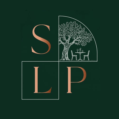 Logo SLIP de l'hôtel Lieu-dit Boulage à Marquefave avec illustration d'arbre et de salle à manger