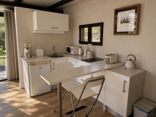 Cocina moderna en villa Casa La Palmera de El Escondite De Pedro Malillo, Candeleda con zona de comedor y electrodomésticos