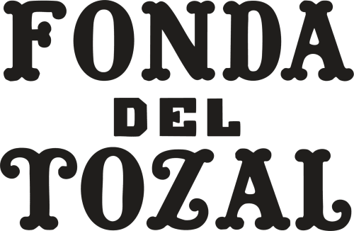 Logotipo de Fonda del Tozal en letras negras y audaces, un hotel tradicional en Teruel, España
