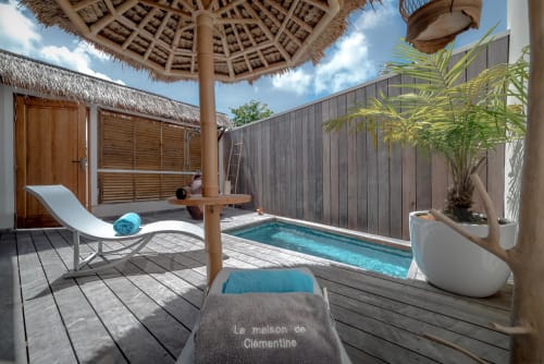 Terrasse privée piscine privée Suite Tobago Maison Clémentine Martinique