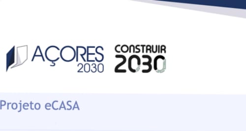 Logos Açores 2030 e Construir 2030 do projeto hoteleiro Picodreams em São Roque do Pico